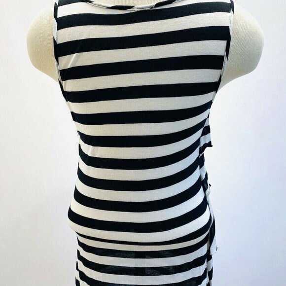 CASLON Women Sleeveless Pullover Black/White Striped Casual Shirt Top Sz Small - Picture 8 of 12